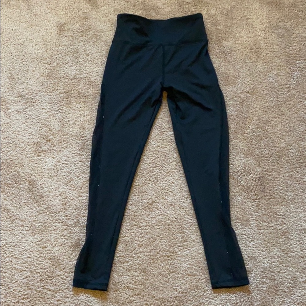 SUPER high rise black mesh leggings